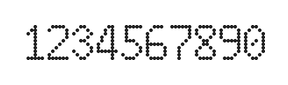 6×10数字点阵字体 ddN610AA1646