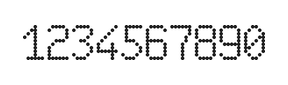 6×10数字点阵字体 ddN610AA1649