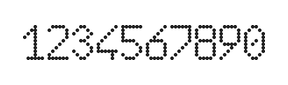 6×10数字点阵字体 ddN610AA1654