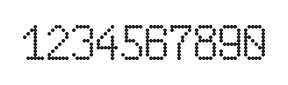 6×10数字点阵字体 ddN610AA1655