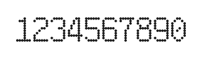 6×10数字点阵字体 ddN610AA1657