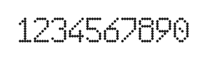 6×10数字点阵字体 ddN610AA1659