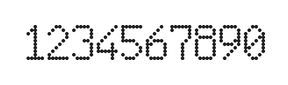 6×10数字点阵字体 ddN610AA1660