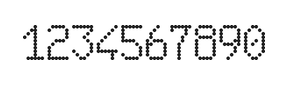 6×10数字点阵字体 ddN610AA1661
