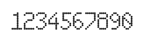 6×10数字点阵字体 ddN610AA1662