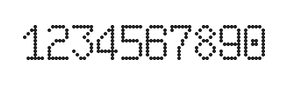 6×10数字点阵字体 ddN610AA1667