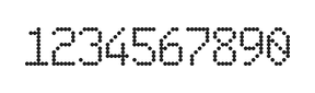 6×10数字点阵字体 ddN610AA1668
