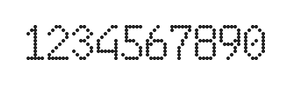 6×10数字点阵字体 ddN610AA1669