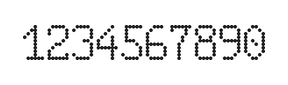 6×10数字点阵字体 ddN610AA1670