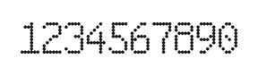 6×10数字点阵字体 ddN610AA1676