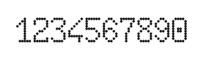 6×10数字点阵字体 ddN610AA1677