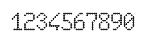 6×10数字点阵字体 ddN610AA1678