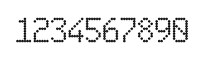 6×10数字点阵字体 ddN610AA1680