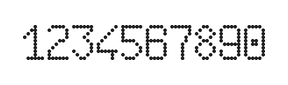 6×10数字点阵字体 ddN610AA1682
