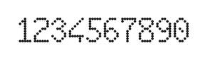 6×10数字点阵字体 ddN610AA1683