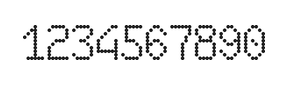 6×10数字点阵字体 ddN610AA1684