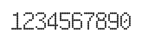 6×10数字点阵字体 ddN610AA1685