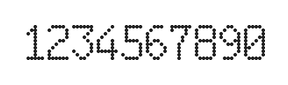 6×10数字点阵字体 ddN610AA1686
