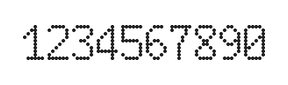 6×10数字点阵字体 ddN610AA1687