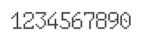 6×10数字点阵字体 ddN610AA1688