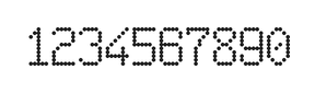 6×10数字点阵字体 ddN610AA1690