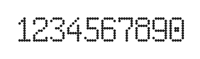 6×10数字点阵字体 ddN610AA1693