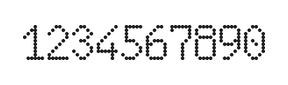 6×10数字点阵字体 ddN610AA1694