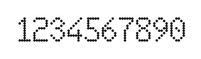 6×10数字点阵字体 ddN610AA1695