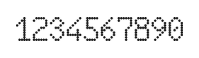 6×10数字点阵字体 ddN610AA1697
