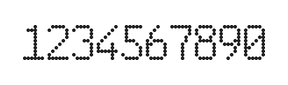 6×10数字点阵字体 ddN610AA1701