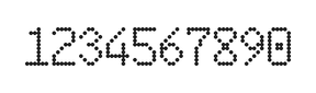 6×10数字点阵字体 ddN610AA1702