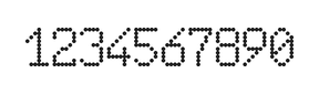 6×10数字点阵字体 ddN610AA1704