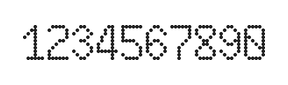 6×10数字点阵字体 ddN610AA1705