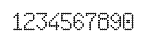 6×10数字点阵字体 ddN610AA1709