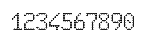 6×10数字点阵字体 ddN610AA1710