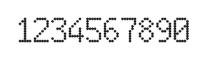6×10数字点阵字体 ddN610AA1715