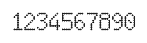 6×10数字点阵字体 ddN610AA1718