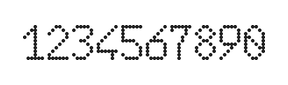 6×10数字点阵字体 ddN610AA1719