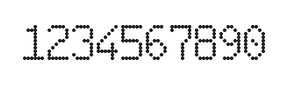 6×10数字点阵字体 ddN610AA1720
