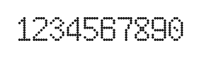 6×10数字点阵字体 ddN610AA1722