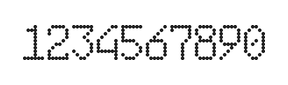6×10数字点阵字体 ddN610AA1724