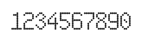 6×10数字点阵字体 ddN610AA1726
