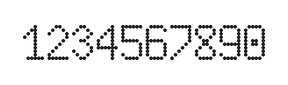 6×10数字点阵字体 ddN610AA1727