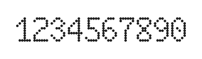 6×10数字点阵字体 ddN610AA1728
