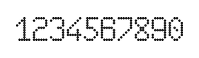 6×10数字点阵字体 ddN610AA1730