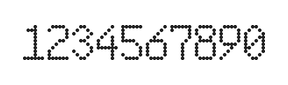 6×10数字点阵字体 ddN610AA1731