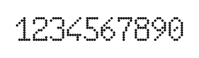 6×10数字点阵字体 ddN610AA1733