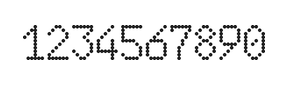 6×10数字点阵字体 ddN610AA1741