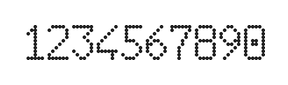 6×10数字点阵字体 ddN610AA1744