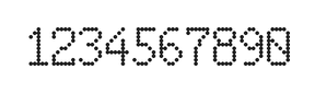 6×10数字点阵字体 ddN610AA1746